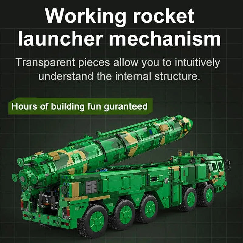Cada MOC Motorized Building Block Set: DF-21D Anti Ship Ballistic Missile Vehicle, Model C56031