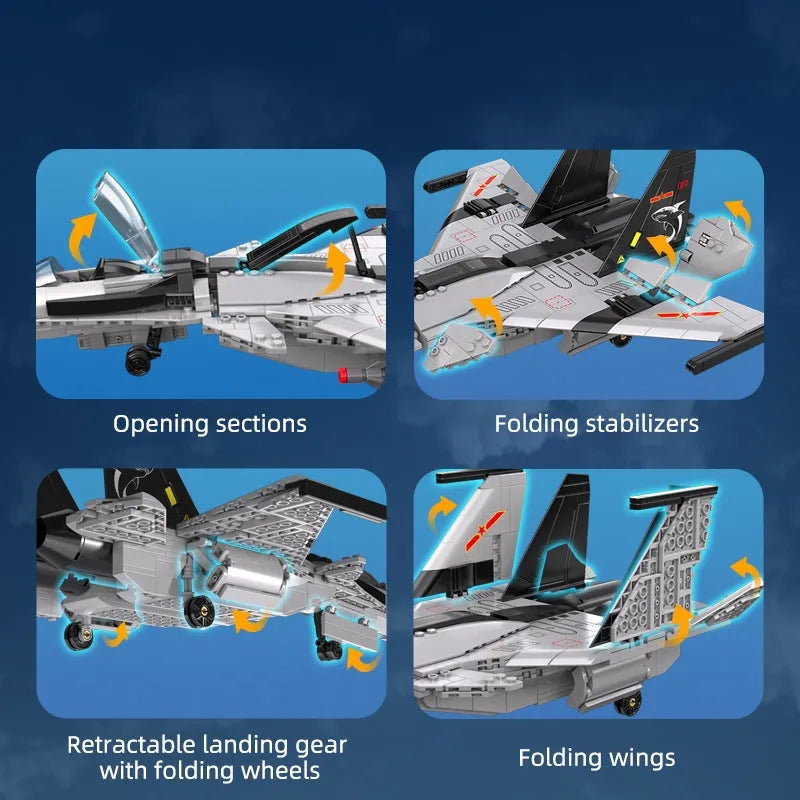 Cada MOC Building Block Set: Fighter Aircraft Striker Plane, Model 56027