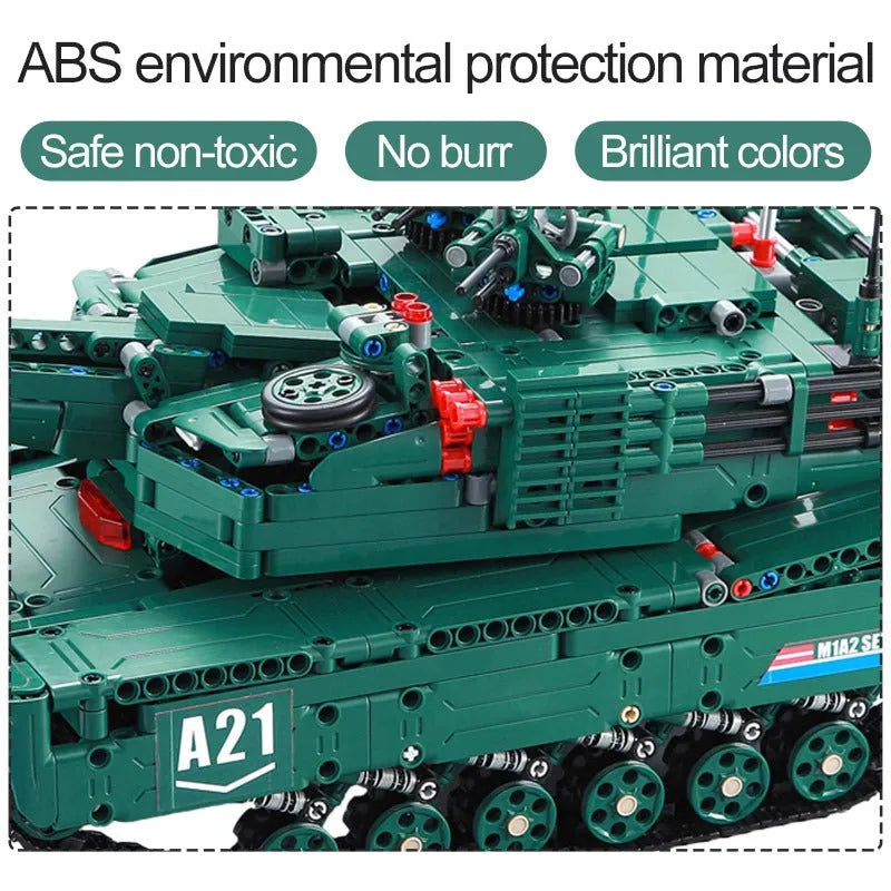 Cada MOC Building Block Set: Motorized M1A2 Main Battle Tank, Model C61001