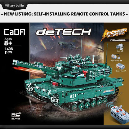 Cada MOC Building Block Set: Motorized M1A2 Main Battle Tank, Model C61001