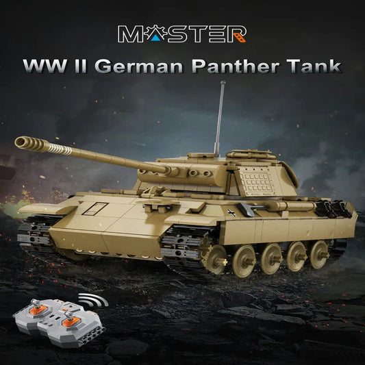 Cada Building Block Set: WW2 RC Motorized Panther Tank, Model C61073