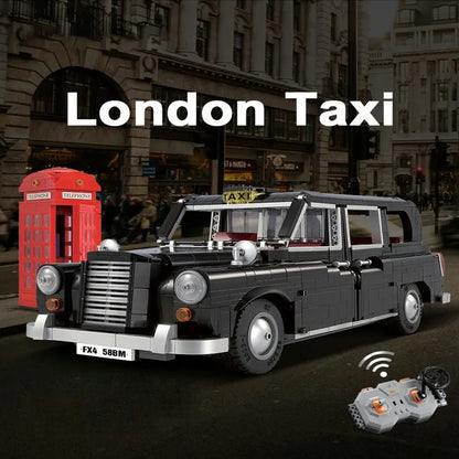 Cada MOC Building Block Set: 62004 RC Motorized Retro London Taxi, Model C62004PF
