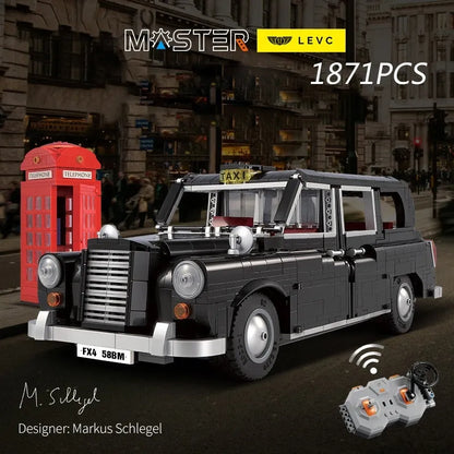 Cada MOC Building Block Set: 62004 RC Motorized Retro London Taxi, Model C62004PF