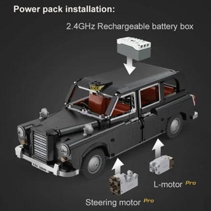 Cada MOC Building Block Set: 62004 RC Motorized Retro London Taxi, Model C62004PF