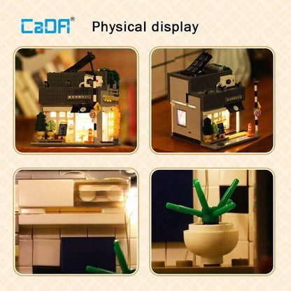 Cada MOC Building Block Set: 66007 Creator Summer Japanese Coffee Shop, Model C66007
