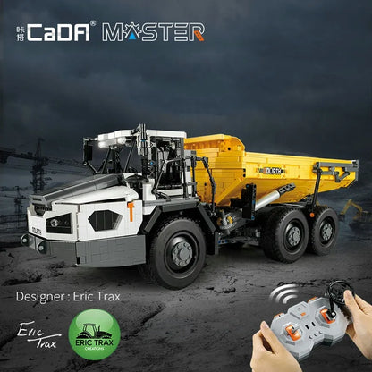 Cada MOC Motorized Building Block Set: APP RC Large Dump Truck Car 61054, Model C61054