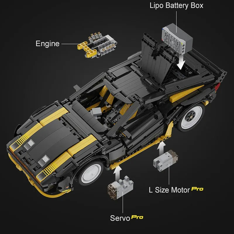 Cada MOC Motorized Building Block Set: APP RC Super Drift Racing Car C63001, Model C63001PF