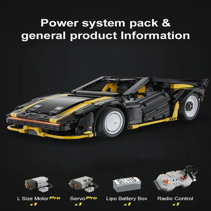 Cada MOC Motorized Building Block Set: APP RC Super Drift Racing Car C63001, Model C63001PF