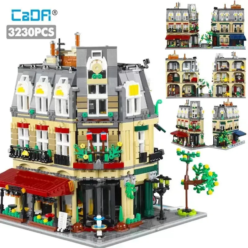 Cada MOC Building Block Set: C66009 Creator Expert Paris Restaurant, Model 66009