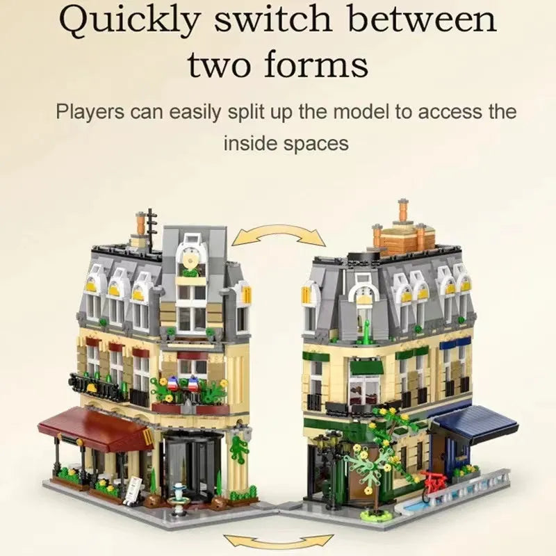 Cada MOC Building Block Set: C66009 Creator Expert Paris Restaurant, Model 66009