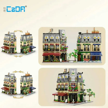 Cada MOC Building Block Set: C66009 Creator Expert Paris Restaurant, Model 66009