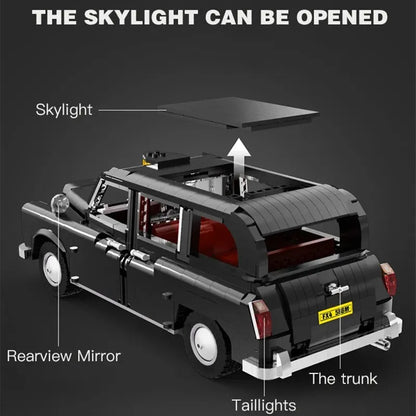 Cada MOC Motorized Building Block Set: Classic Retro London Taxi 62004, Model C62004