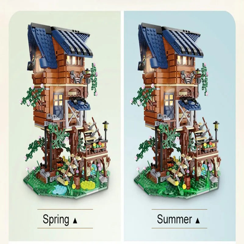 Cada MOC Building Block Set: Four Seasons Tree House, Model C66004