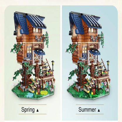 Cada MOC Building Block Set: Four Seasons Tree House, Model C66004