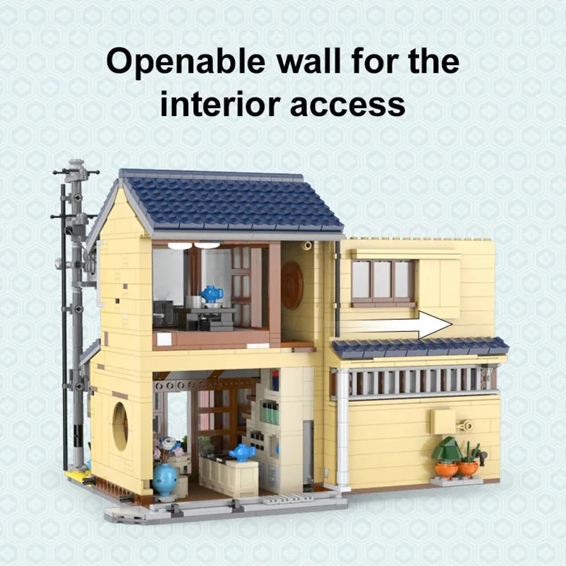 Cada MOC Building Block Set: Japanese Tea House Store Shop, Model 66010