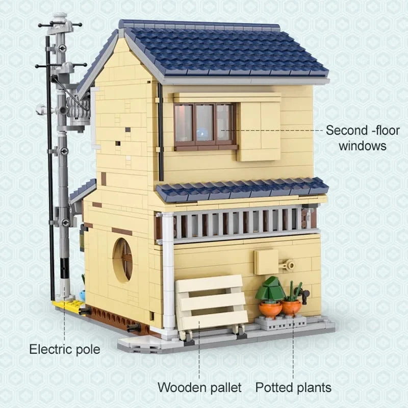 Cada Building Block Set: Japanese House Tea Store Shop, Model 66010