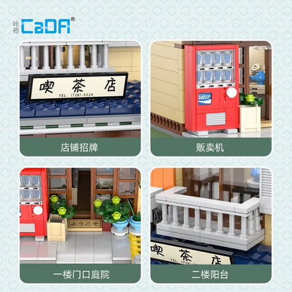 Cada MOC Building Block Set: Japanese Tea House Store Shop, Model 66010