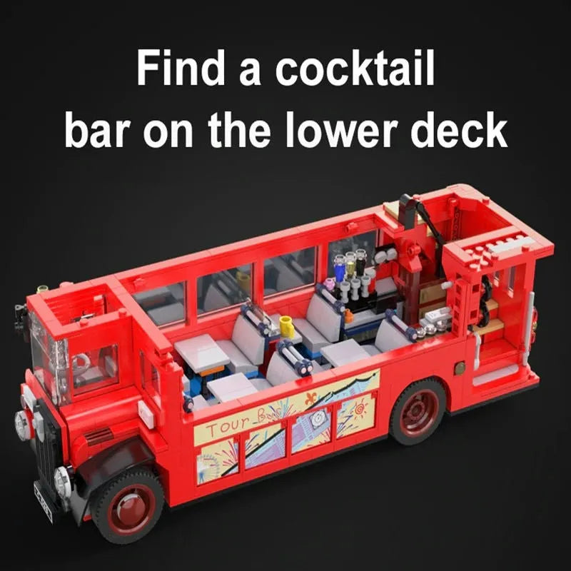 Cada MOC Building Block Set: Double Deck London City Tour Bus C59008