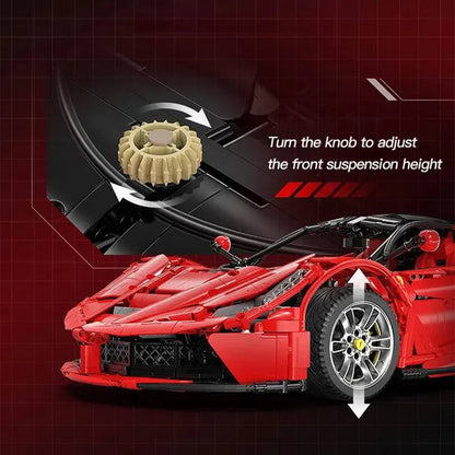Cada MOC Motorized Building Block Set: Ferrari Laferrari C61505 Super Racing Hyper Car