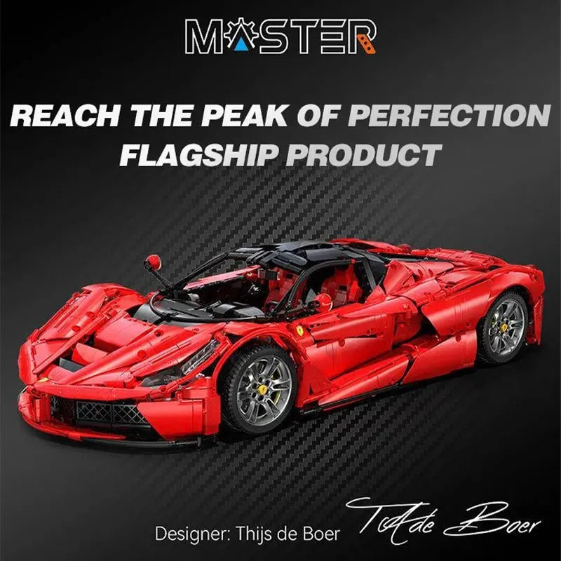 Cada MOC Motorized Building Block Set: Ferrari Laferrari C61505 Super Racing Hyper Car