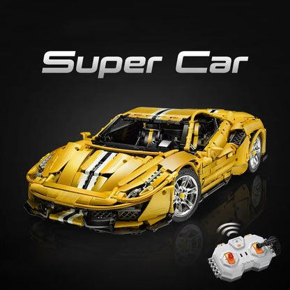Cada MOC Building Block Set: Motorized RC Ferrari 488 Racing Car 61057, Model C61057