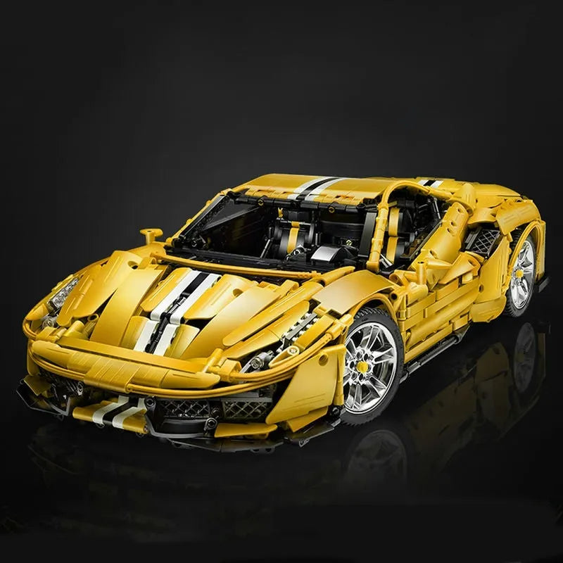 Cada MOC Building Block Set: Motorized RC Ferrari 488 Racing Car 61057, Model C61057