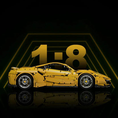 Cada MOC Building Block Set: Motorized RC Ferrari 488 Racing Car 61057, Model C61057