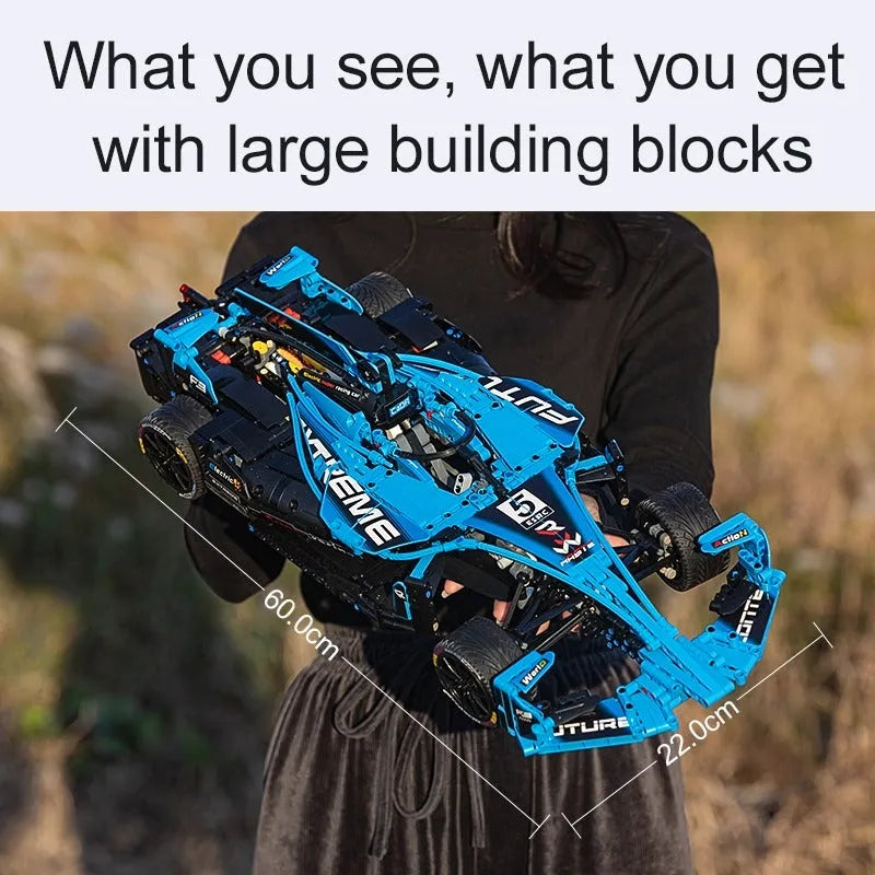 Cada MOC Motorized Building Block Set: RC Extreme Super Racing Car Kids 64004