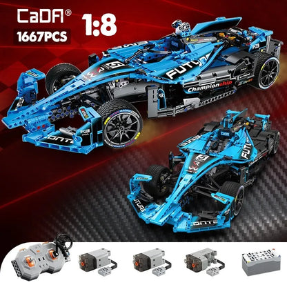 Cada MOC Motorized Building Block Set: RC Extreme Super Racing Car Kids 64004