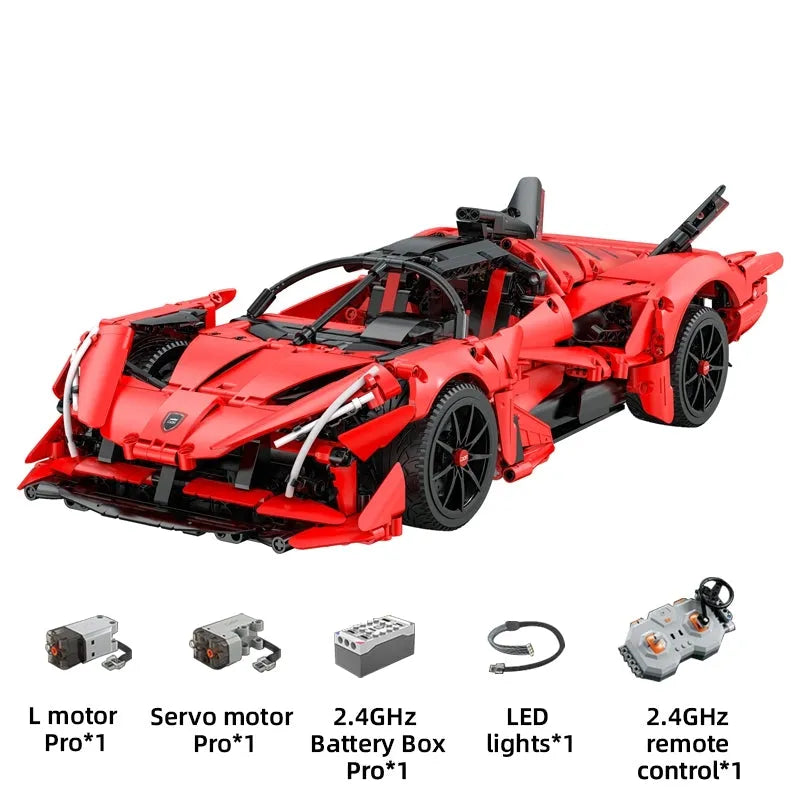 Cada MOC Building Block Set: RC Motorized APE Racing Hyper Car C63005, Model C63005PF