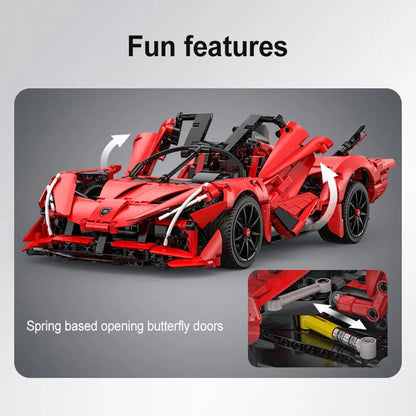 Cada MOC Building Block Set: RC Motorized APE Racing Hyper Car C63005, Model C63005PF