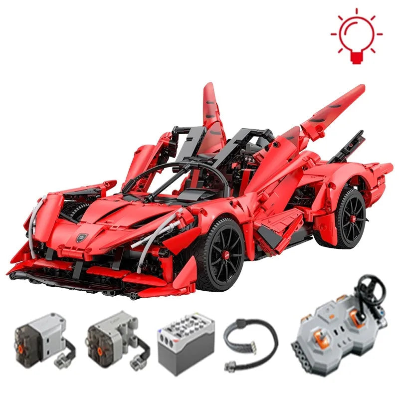 Cada MOC Building Block Set: RC Motorized APE Racing Hyper Car C63005, Model C63005PF