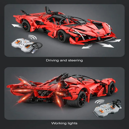 Cada MOC Building Block Set: RC Motorized APE Racing Hyper Car C63005, Model C63005PF