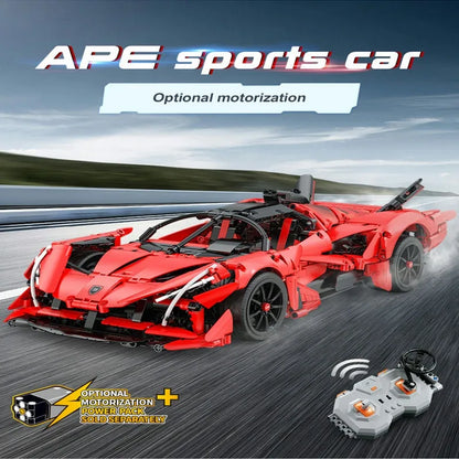 Cada MOC Building Block Set: RC Motorized APE Racing Hyper Car C63005, Model C63005PF