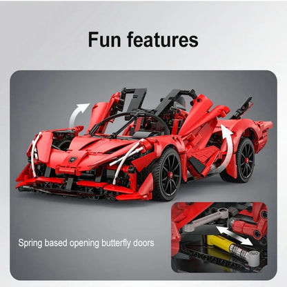 Cada MOC Building Block Set: RC Motorized APE Racing Hyper Car C63005, Model C63005PF