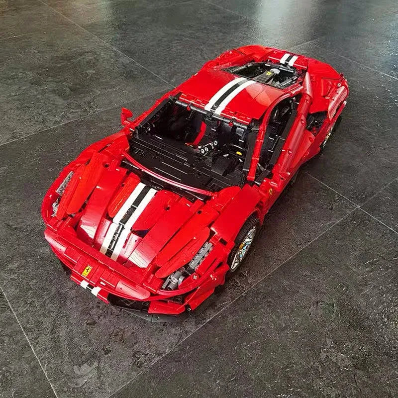 Cada MOC Building Block Set: RC Motorized Ferrari 488 Racing Sports Car, Model C61042