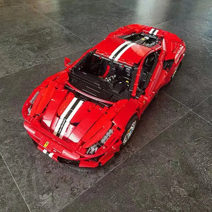 Cada MOC Building Block Set: RC Motorized Ferrari 488 Racing Sports Car, Model C61042