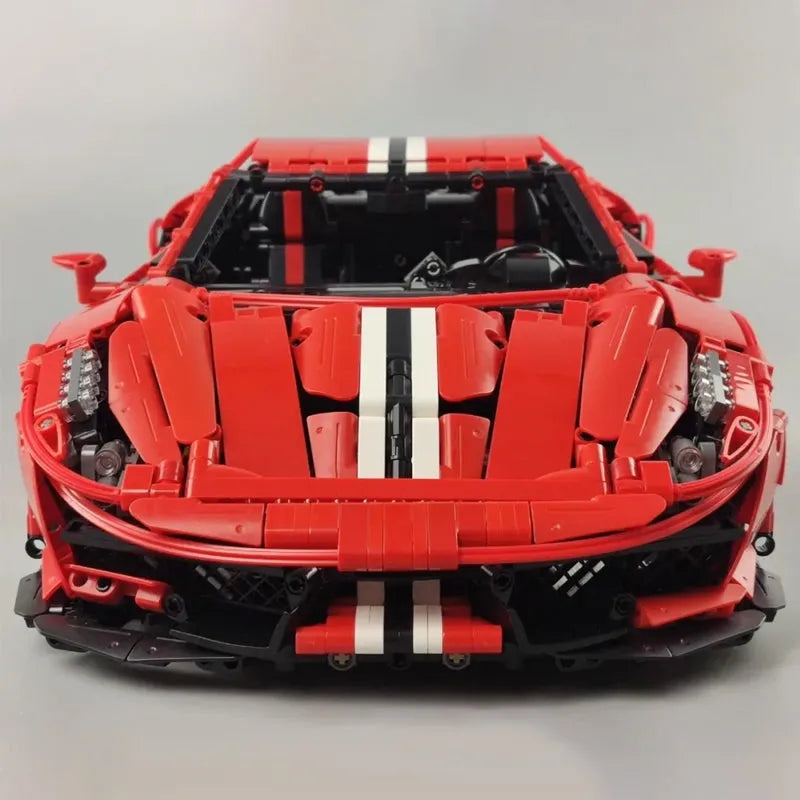 Cada MOC Building Block Set: RC Motorized Ferrari 488 Racing Sports Car, Model C61042