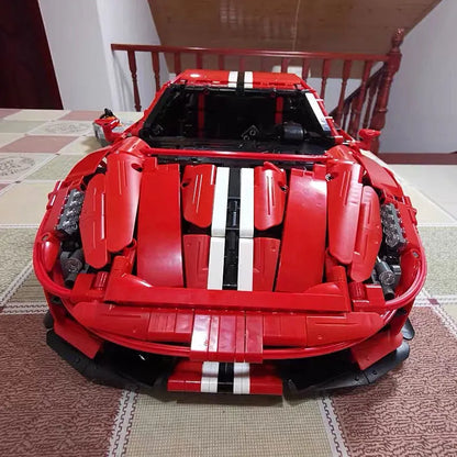 Cada MOC Building Block Set: RC Motorized Ferrari 488 Racing Sports Car, Model C61042