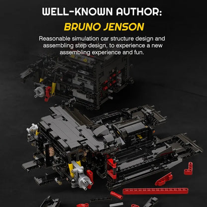 Cada MOC Building Block Set: RC Motorized Ferrari 488 Racing Sports Car, Model C61042