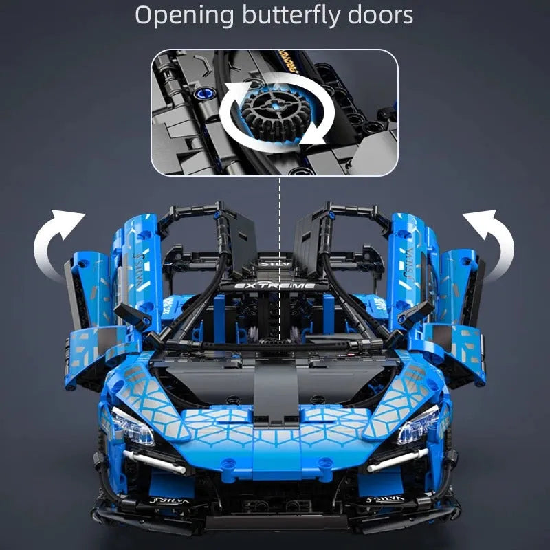 Cada MOC Building Block Set: RC Motorized McLaren Senna GTR Racing Car, Model C63003PF