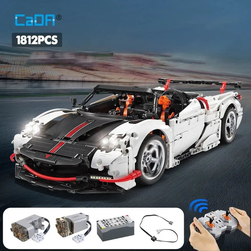 Cada MOC Motorized Building Block Set: RC Super Sports Wings Car C63002P