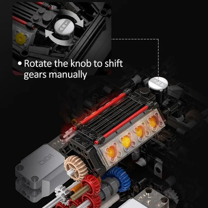 Cada MOC Motorized Building Block Set: Ferrari 488 Super Racing Sports Car, Model C61043