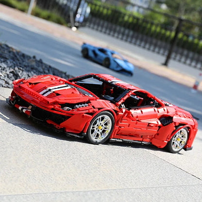 Cada MOC Motorized Building Block Set: Ferrari 488 Super Racing Sports Car, Model C61043