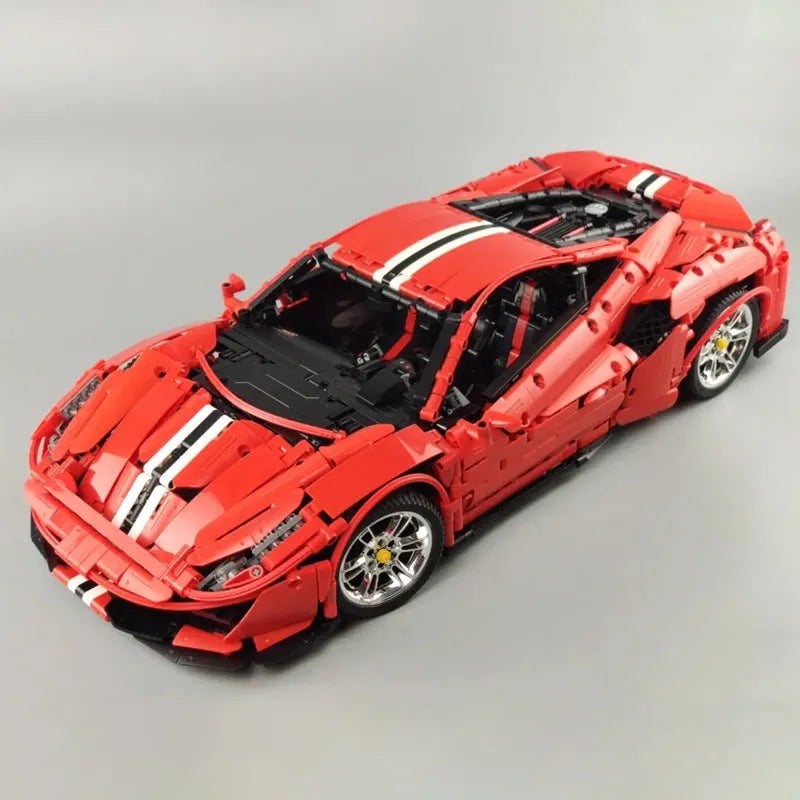 Cada MOC Motorized Building Block Set: Ferrari 488 Super Racing Sports Car, Model C61043