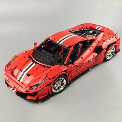 Cada MOC Motorized Building Block Set: Ferrari 488 Super Racing Sports Car, Model C61043