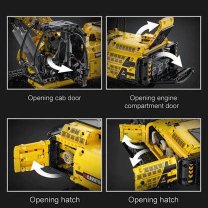 Cada MOC Motorized Building Block Set: Functional Crawler Excavator, Model C61082