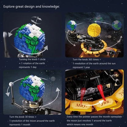Cada MOC Building Block Set: The Solar System Earth Sun Clock, Model C71004