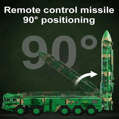Cada Building Block Set: Motorized RC Anti Ship Ballistic Missile Vehicle DF-21D, Model C56031PF