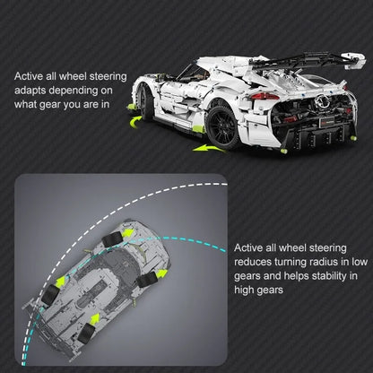 Cada MOC Motorized Building Block Set: 61048 Supercar Racing Sports Car, Model C61048
